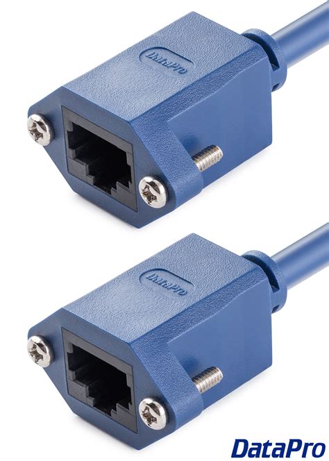 Dual Panel Mount Ethernet RJ45 Cat5e Cable -- DataPro