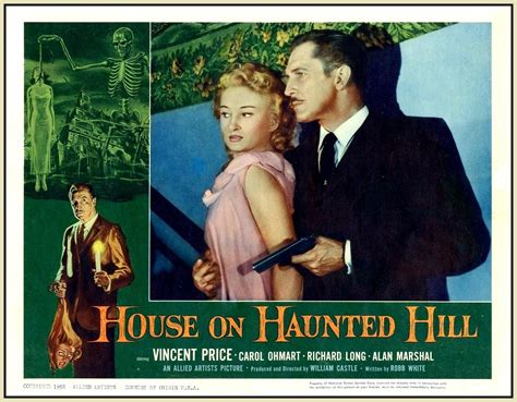 The Black Box Club: VINCENT PRICE 'HOUSE ON HAUNTED HILL' LOBBY CARDS GALLERY AND REVIEW