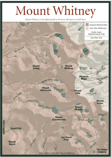 Sherpa Guides | California | Sierra Nevada | Mount Whitney Map