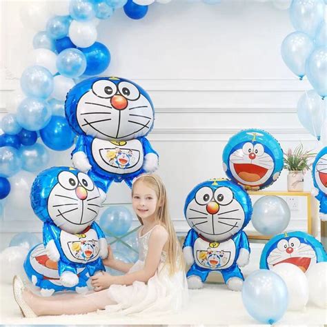 Doraemon Balloon 90CM Kids Birthday Party Foil Balloons | Shopee ...