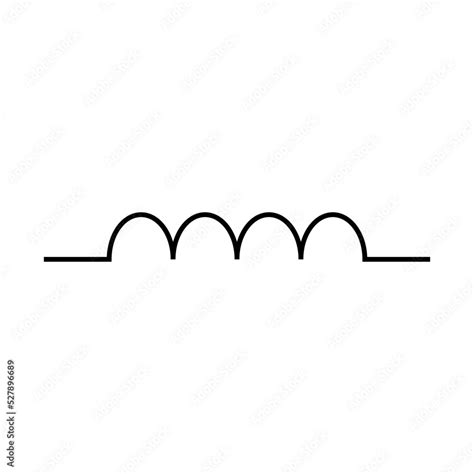 inductor symbol icon in electricity. vector illustration Stock Vector ...