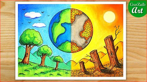 Drawings With Meaning, Art Drawings For Kids, Drawing For Kids, World Environment Day Posters ...