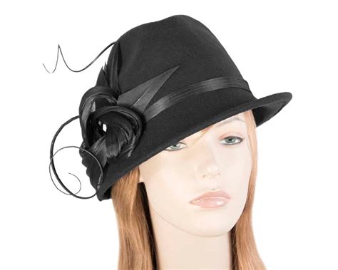 Black fashion trilby hat by Fillies Collection Online in Australia | Hats From OZ