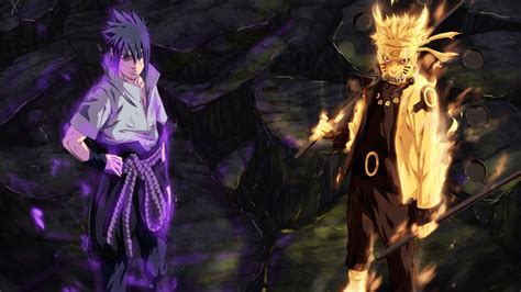 Download Sasuke Vs Naruto Final Battle Wallpaper | Wallpapers.com