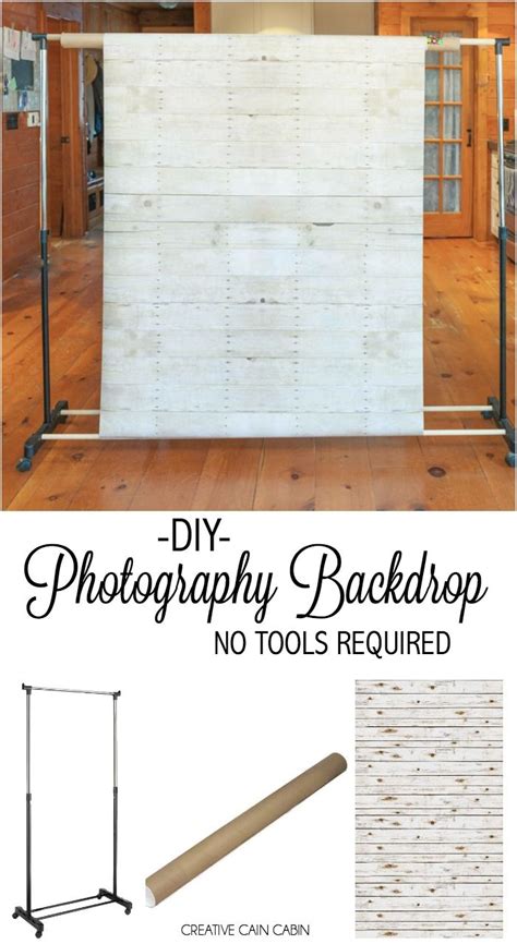 DIY Photography Backdrop Stand {No Tools Required} - CREATIVE CAIN CABIN | Photography backdrops ...