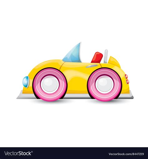 Cartoon orangecar isolated on white Royalty Free Vector