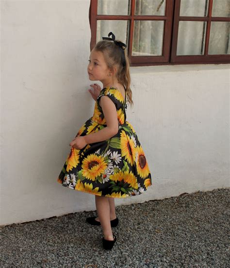 Sunflower flower girl dress Sunflower dress girl Sunflower | Etsy