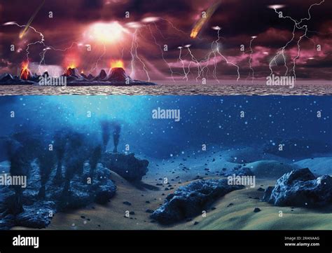 Early Earth, illustration Stock Photo - Alamy