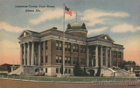 Limestone County Court House Athens, Ala. Alabama Postcard