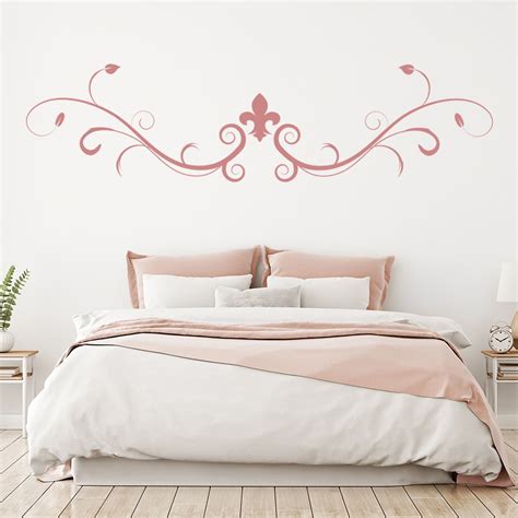 Fleur De Lis Headboard Wall Sticker