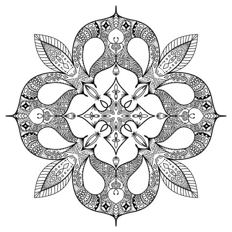 Quadrafoil - a free printable coloring page. One of 100+! https://mondaymandala.com/m/quadrafoil ...