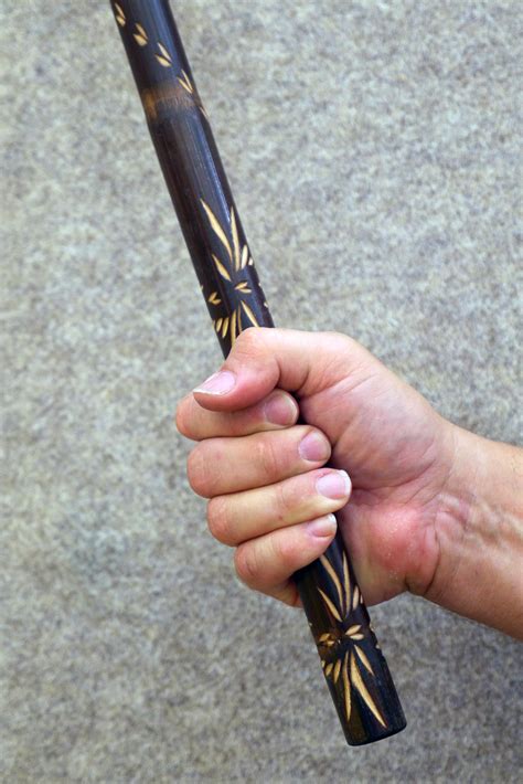 Dark carved and fire hardened Arnis stick – Equipment – Abanico GmbH & Co. KG