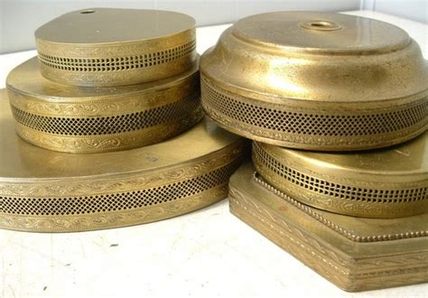 Vintage Lamp Parts 6 Old Brass and Metal Decorative Lamp Bases