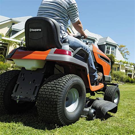 Husqvarna YTH24V48 24-HP V-twin Hydrostatic 48-in Riding Lawn Mower with Mulching Capability ...