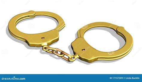 Golden Handcuffs Royalty Free Stock Images - Image: 17157309