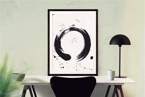 Zen Brush Stokes Contemporary Print, Zen Art, Modern Art, Modern Minimalist Print, Wall Art ...