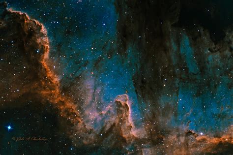 NGC 7000 The North American Nebula Cygnus Wall : Chamberlain Observatory