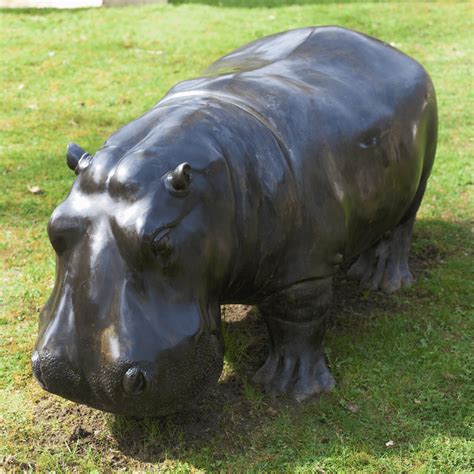 Bronze Hippo - Truly Amazing Life-size Garden Statue