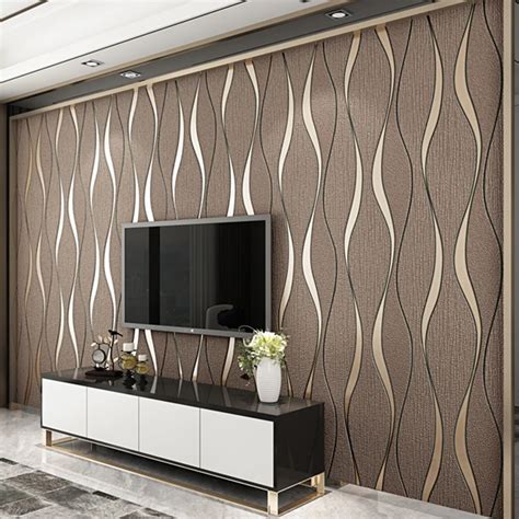 3d Striped Wallpaper For Walls Roll Living Room Tv Background Wall Decoration Paper Wall Papers ...