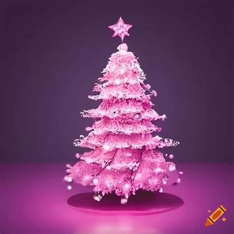 Pink christmas tree