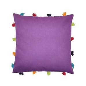 Mae Purple Modern 14x14 Inches Cotton Cushion Cover - Set of 3 - Urban ...