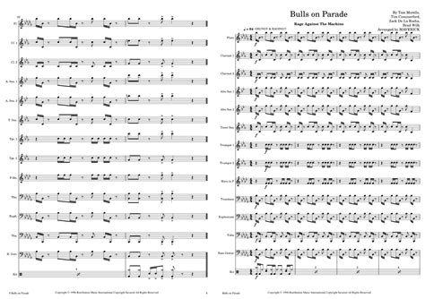 Bulls On Parade (arr. Maverick) Sheet Music | Rage Against The Machine | Concert Band