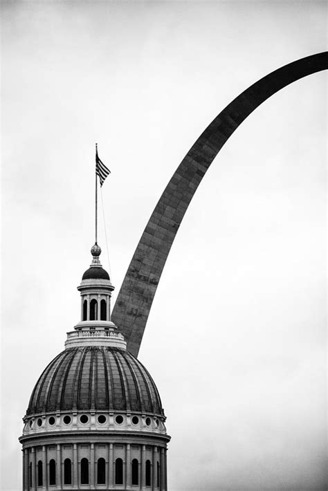 St. Louis Dome and Arch - Black and White Photograph – Keith Dotson Photography