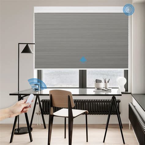 Amazon.com: Grandekor Motorized Cellular Shade with Remote,Motorized Blinds 100% Blackout ...