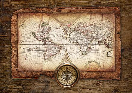 HD wallpaper: Hispania map, table, compass, rope, direction, old, antique, cartography ...