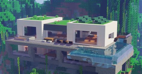 I Build a Nice Modern Cliffside Home and Though I'd Share The End Result :) : Minecraft ...