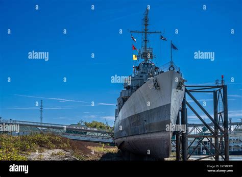 Baton Rouge, Louisiana, USA - 11.2022 - USS Kidd DD-661 Veterans memorial museum on the ...