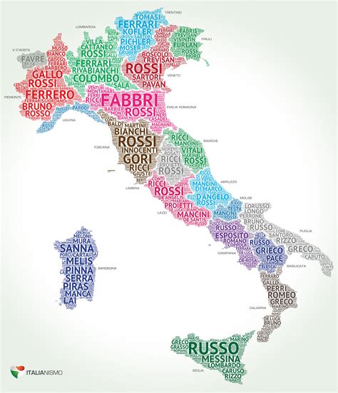 Most Common Surnames in Italy By Region – Brilliant Maps