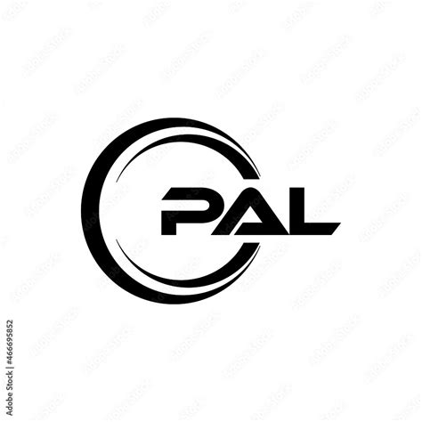 PAL letter logo design with white background in illustrator, vector ...