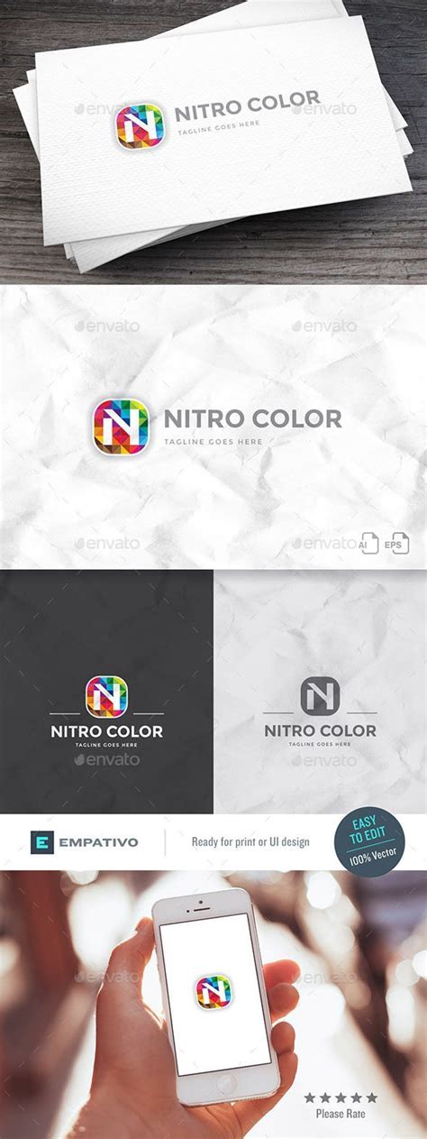 Nitro Color Logo Template | Logo templates, Star logo, Star logo design