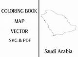 Saudi Arabia Coloring Book Map For Kids Illustration Par Mappingz  sketch template