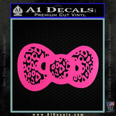 Hello Kitty Leopard Bow Decal Sticker » A1 Decals