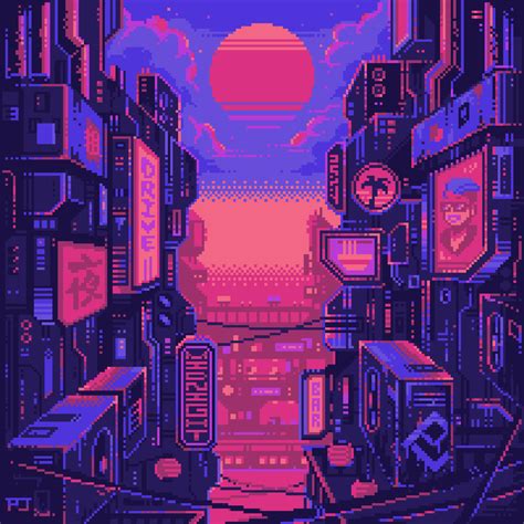 Pixel Jeff Digital Art Illustration Animation Pixel Art Futuristic ...