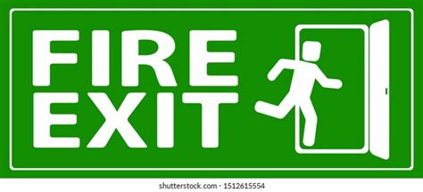 Emergency Exit Door Sign Vector Icon Stock Vector (Royalty Free ...