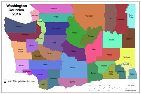 Map of Washington Counties