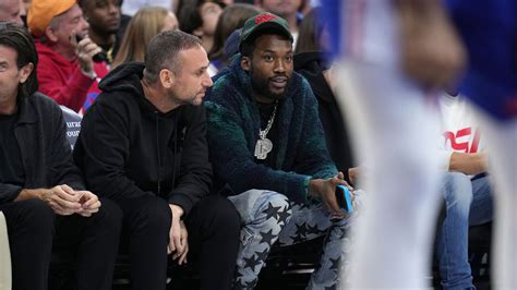 Watch Meek Mill accidentally trip ref during Sixers game - NBC Sports Philadelphia