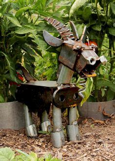 Garden Goat Scrap Metal Sculpture by RedCedarArtists on Etsy Tree Wall ...