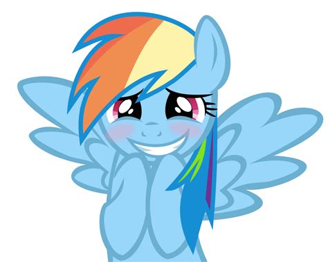 Rainbow Dash Blushing Smile by flutterbases on DeviantArt