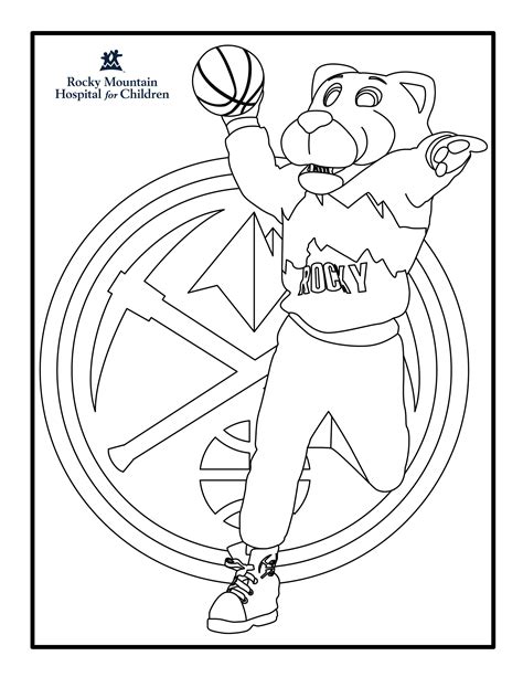 Denver Nuggets Coloring Pages Pdf To Print - Coloringfolder.com | To color