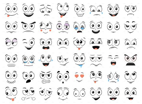 Cartoon Faces Set, Vectors | GraphicRiver