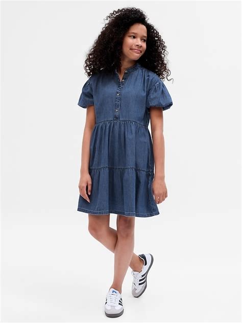 Kids Tiered Denim Dress | Gap