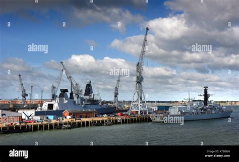 Royal Navy Dockyard Portsmouth, England, Uk Stock Photo - Alamy