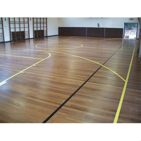 Natural White Oak & Maple Wooden Volleyball Court Flooring, Finish Type ...