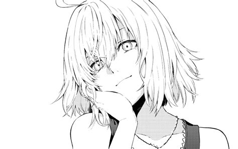 Anime Fate/Grand Order Fate Series Black & White Monochrome Short Hair Avenger (Fate/Grand Order ...