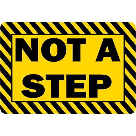 3in x 2in Not a Step Sticker Vinyl Caution Sign Decals Safety Stickers ...