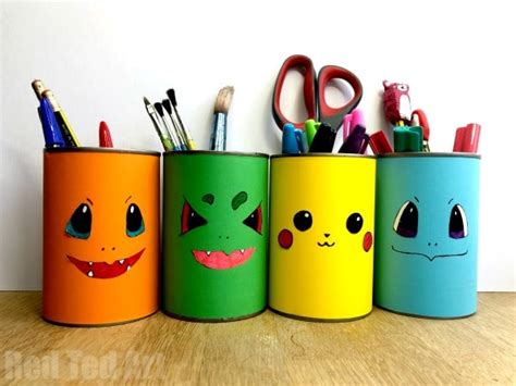 DIY Pokemon Pencil Holder - Red Ted Art's Blog